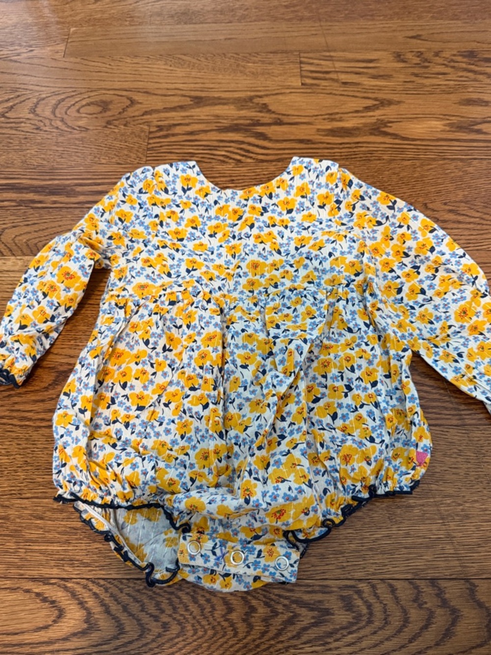 Yellow Floral Baby Romper